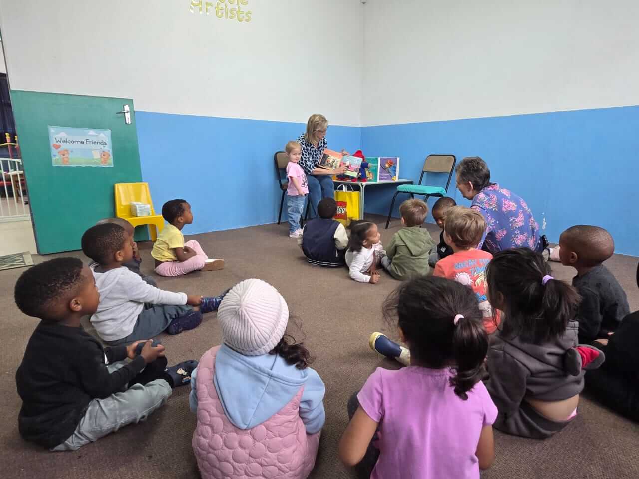 Story time at Petra Christian Pre-School with a special visitor